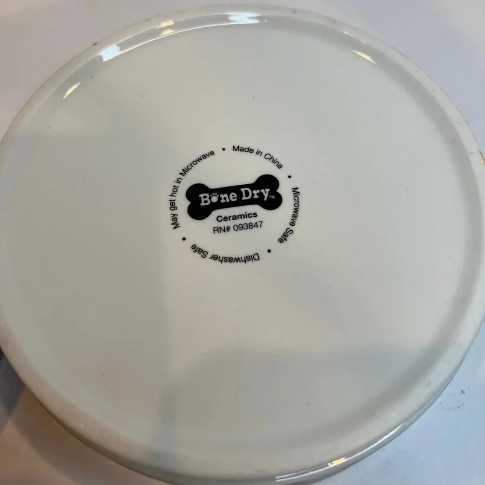 Bone Dry Ceramic Pet Feeding Dish Bowls Set of 2 Bundle